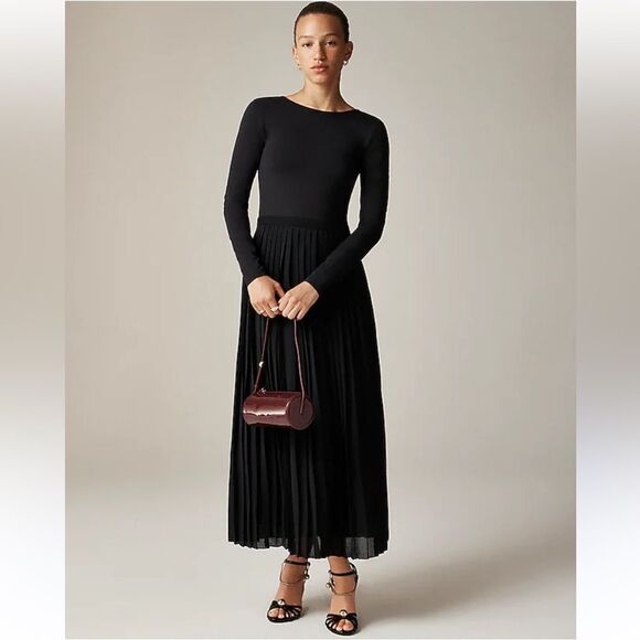 J. Crew Black Long Sleeve Dress - Picture 2 of 9